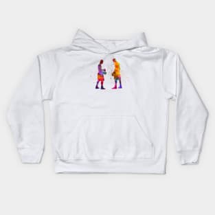 watercolor boxer Kids Hoodie